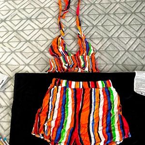 MultiColored Two Piece Outfit